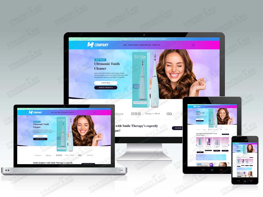 eCommerce website design for smile therapy products