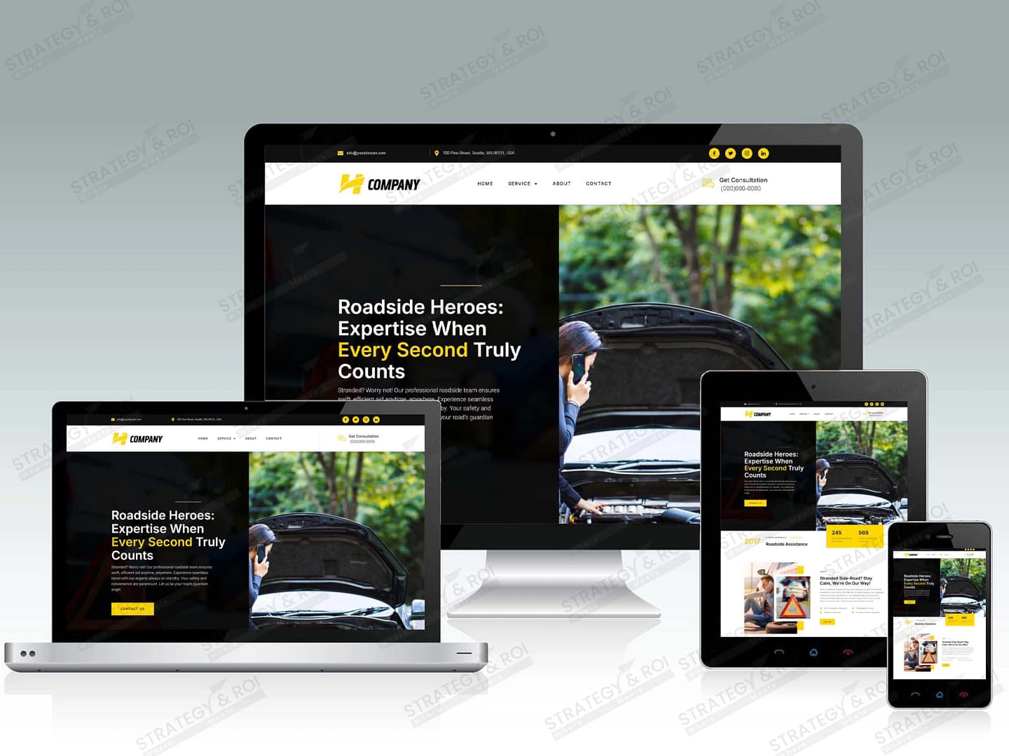 custom towing website design