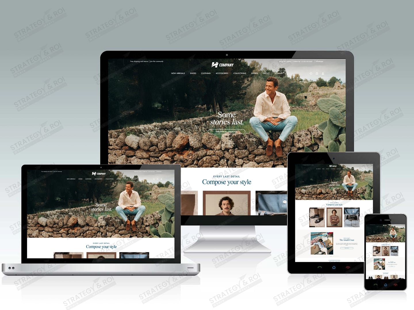 complete website design & marketing for clothing brand