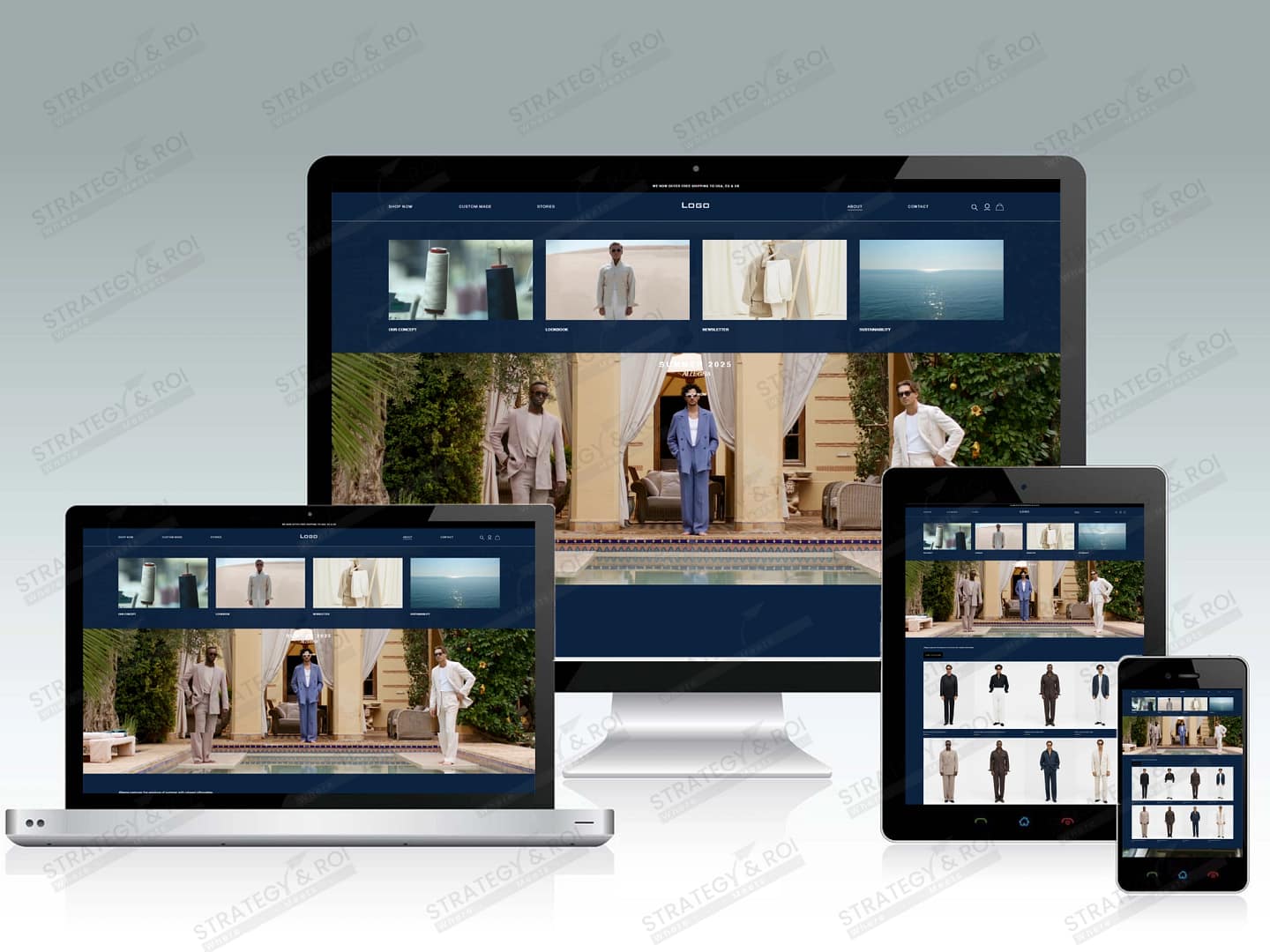 ecommerce website design for a clothing brand